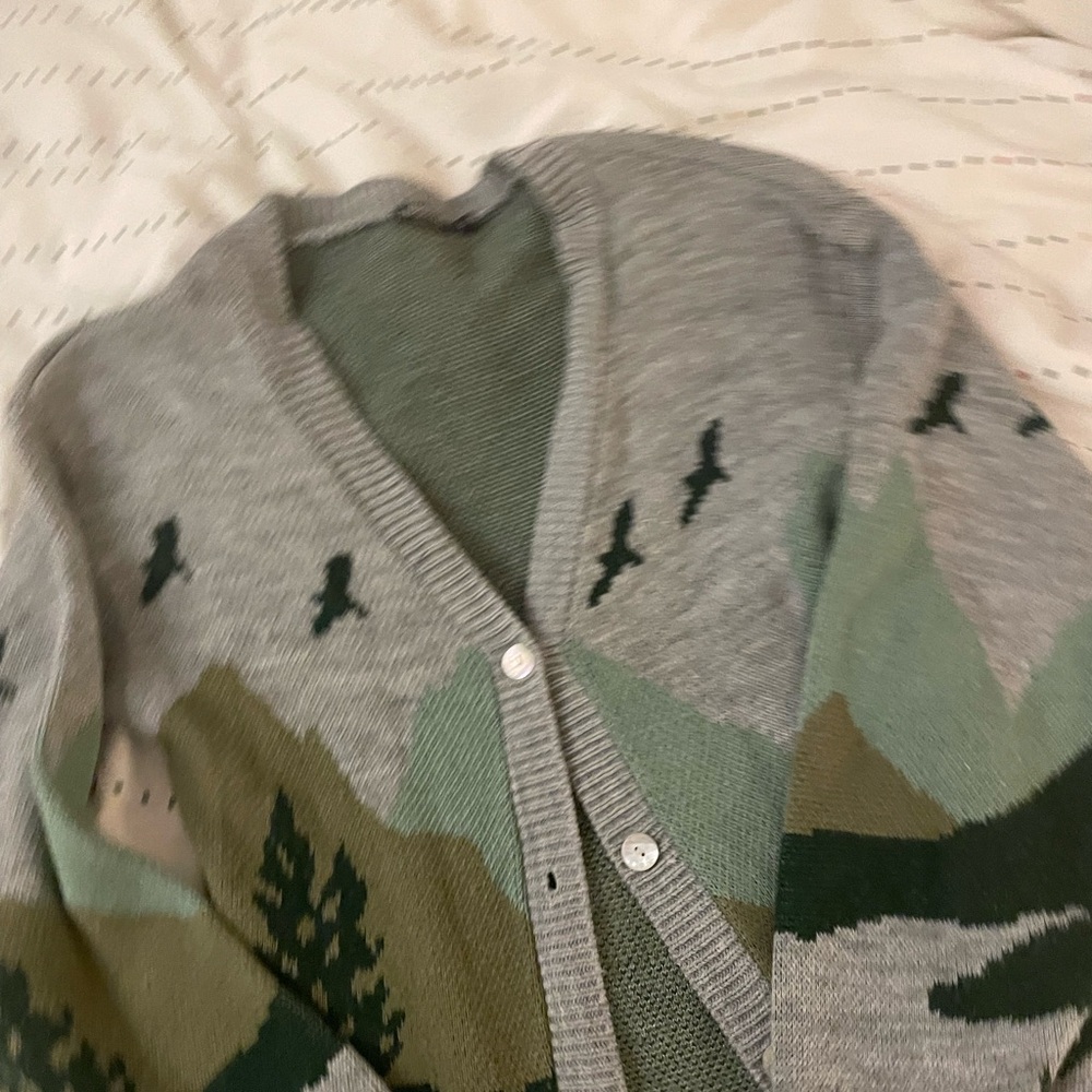 Multicolored Patterned Cardigan With Buttons - image 2